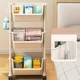 thumbnail image 6 of 4-Tier Kitchen Storage Cart with Wheels, Multi-functional for Living Room or Bathroom, Easy to Move Organizer, 37.4x11.8x7.87 Inches, 6 of 6