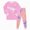 G863-Pink, variant on HFHAPW Toddler Boys Girls Pajamas 2 Piece Set Long Sleeve Pullover Top and Pants Print Pjs Sleepwear Fall Winter Pj Clothing Outfit