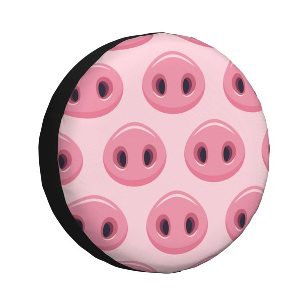 Fotbe Pig Nose Funda de Llanta de Repuesto con Estampado, Engrosada, Ajuste Universal para Jeep, Remolque, RV, SUV, Camión-17 inch