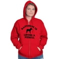 thumbnail image 3 of Happiness Loving A Pitbull Rescue Dog Unisex Plus Size Zip Hoodie Brisco Brands 2X, 3 of 6
