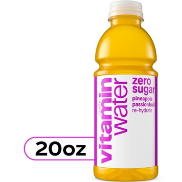 vitaminwater Re-Hydrate Zero Sugar Pineapple Passionfruit Flavored Water Beverage, 20 fl oz Bottle