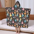 thumbnail image 5 of Black Princess Castle Pattern Hooded Bath Towel，50"x30" for Ages 3 To 12 Kids, Quick Dry Lightweight Soft Microfiber Hood Beach Towel Cover Up for Kids, 5 of 7