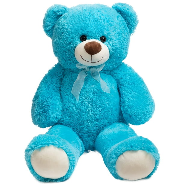 Peluche gigante con forma de oso de peluche HollyHome, 90 cm, color azul lago