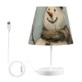 thumbnail image 2 of A Snowman LED Desk Lamp Table Lamp USB Bedside Nightstand Small Lamp for Bedroom Living Room Kids Room, 2 of 8