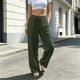 thumbnail image 6 of Cmfcve Women's Plus Size Casual Wide Leg Pants High Waist Baggy Drawstring Lounge Palazzo Pants with Pockets, 6 of 6