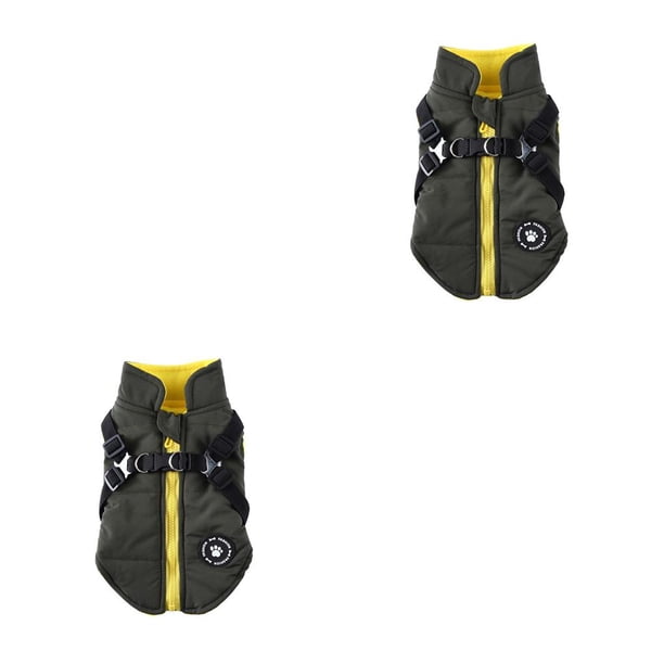 Methold Arnés cálido para invierno para mascotas, chaqueta, abrigo de animales, chaleco, ropa ligera para correr, ropa lavable, decoración verde XS Type1 NO1 Methold CBP180456