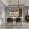 thumbnail image 4 of Industrial Metal Cage Pendant Light 3-Light Cylindrical Hanging Lamp Fixture, 4 of 13