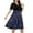 A2-Blue Brown, variant on a.Jesdani Womens Plus Size Dresses Ribbed V Neck Short Sleeve Patchwork Casual A-Line Midi Dress with Pockets L-4X