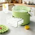 thumbnail image 4 of BINGLI 25 Cube Ice Maker with Easy Press Lid, Compact Ice Cube Tray with Lid and Bin with Handle, Portable Press-Type Ice bucket for RV, Office, Ice Bin Storage Box for Freezer, 4 of 9
