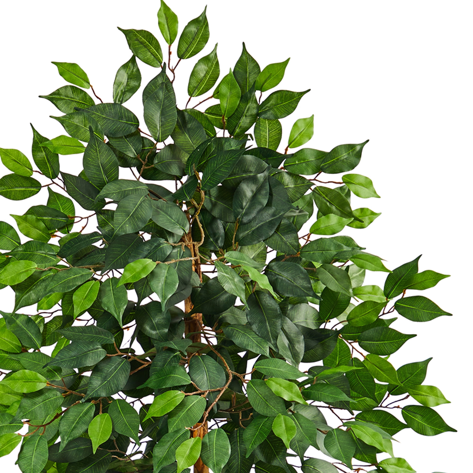 Nearly Natural 5' Ficus Artificial Tree in Bronze Metal Planter