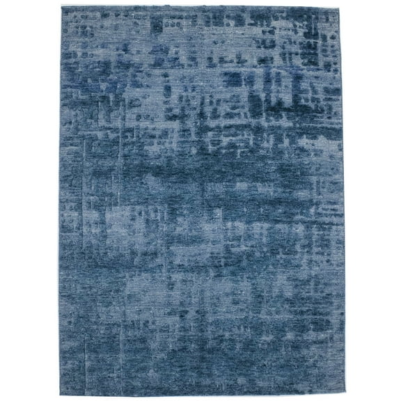 Blue Abstract 6X8 Modern Rug