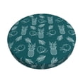 thumbnail image 2 of Lsque Tropical Pineapple Round Bar chair cushion covers Velvet Fabric Premium Comfort Protects from Scratches and Stains for 14-17 Inch Chair- 13 inch, 2 of 7