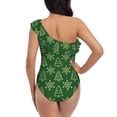 thumbnail image 5 of Sikiie Christmas (2) Print Women One Piece Swimsuits Tummy Control One Shoulder Bathing Suits Ruffle Swimwear, From S to XXL-X-Large, 5 of 6