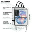 thumbnail image 3 of Pastel waves stormy sunset art Back Seat Cover + Pocket Storage Organizer, 243 Pack Multifunctional Kick Mats Backseat Protector, 3 of 5