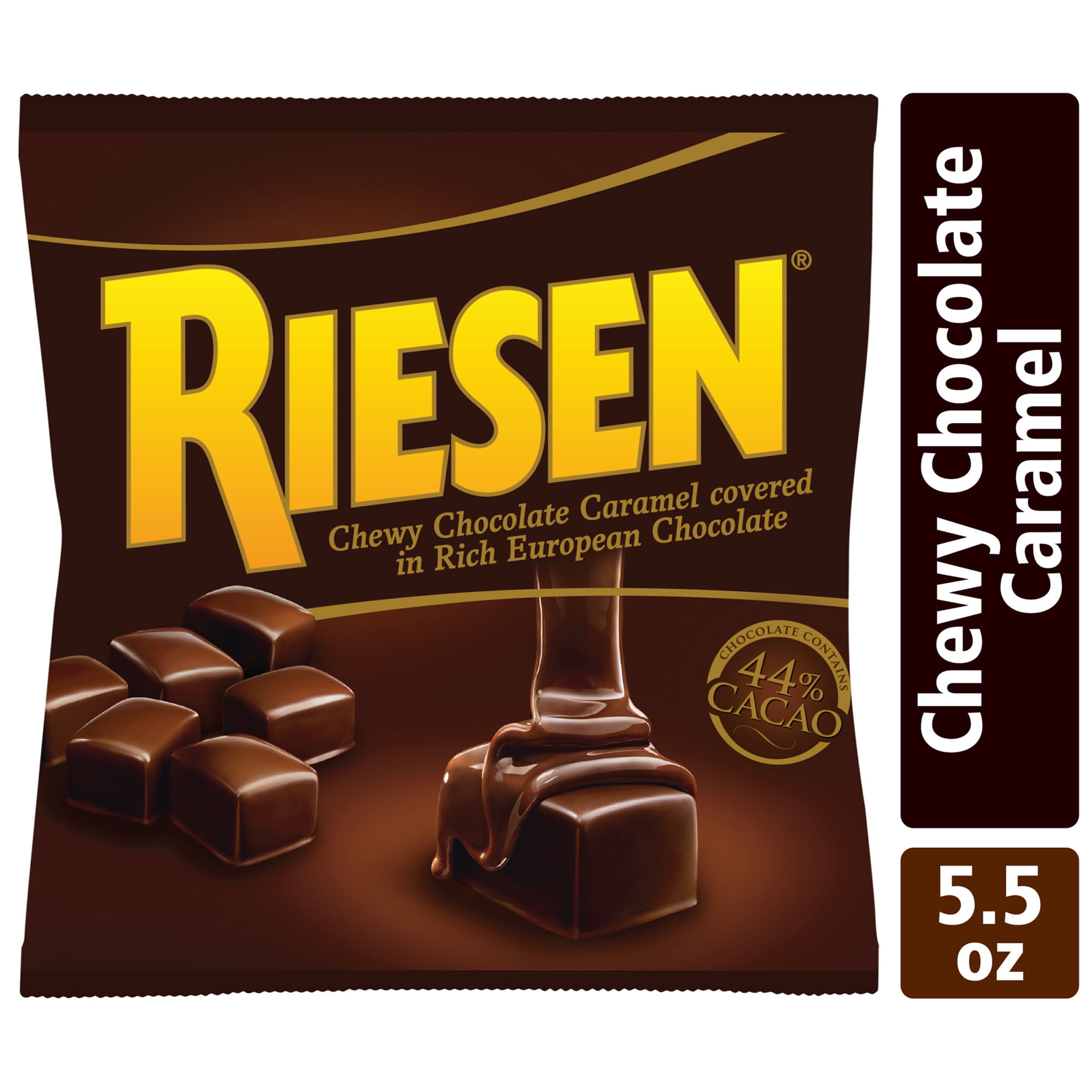 Riesen Chocolate Covered Chewy Caramel Candy, 5.5 Oz - Walmart.com ...