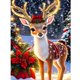 thumbnail image 1 of Pintura De Diamante 5D DIY Taladro Redondo Completo Kit De Ciervo De Navidad Decoración 30x40cm, 1 of 9