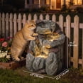 thumbnail image 3 of Outsunny Outdoor Water Fountain with LED Lights , Grey, 3 of 10
