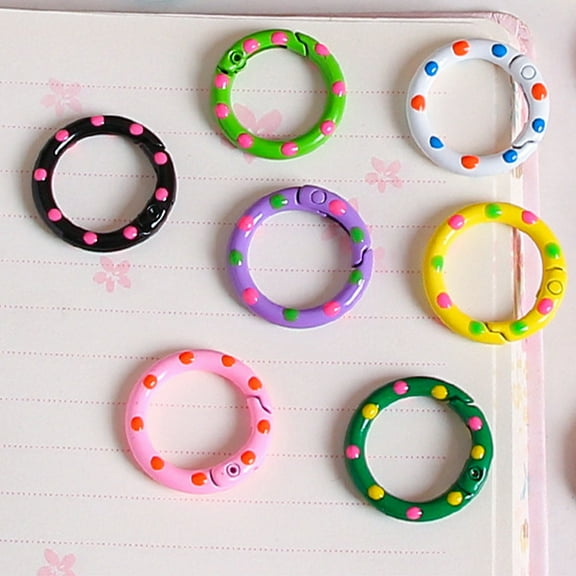 Masteelf 10pcs Notebook Binder Rings for Paper Binding Index Card Small Book Rings for Flashcards and Planner