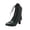 Green, variant on Miqool Womens Victorian Ankle Boots Faux Leather Lace Up Pointed Toe Low Block Heel Booties with Side Zipper