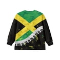 thumbnail image 5 of Xoenoiee Jamaica Flag Camo Music Note Print Girls Oversized Sweatshirt Drop Shoulder Long Sleeve Crewneck Pullover, Loose Fit Casual Fall Top Y2K Winter Outfits, 5-6 Years, 5 of 7