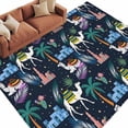 thumbnail image 6 of Tropical Palm Trees Area Rug 8x10 Washable Rug Non Slip Desert Camels Houses Aloe Vera Black Large Area Rug Soft Stainresistant Indoor Floor Carpet for Living Room Bedroom Home Office Dining Room, 6 of 8