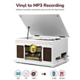 thumbnail image 3 of Tocadiscos Bluetooth FEKTIK 10 en 1 y 3 velocidades, color blanco, 3 of 8