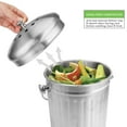 thumbnail image 5 of ENLOY Compost Bin, Stainless Steel Indoor Compost Bucket for Kitchen Countertop with Carrying Handle 1.3 Gallon Easy to Clean, 5 of 8