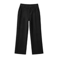 thumbnail image 3 of hotojiny Girls Corduroy Pants Casual Loose Wide Leg Kids Trousers with Pockets Comfy Pull on Plain Uniform Pants(Black,7-8 Years), 3 of 8