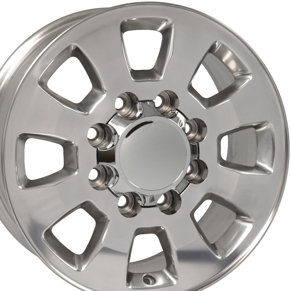 18x8 Wheel Fits Heavy Duty Gmc Chevy Trucks W Hub Size 124 1 8 Lug Gmc Sierra Style 2500 3500 Polished Rim Hollander 5501 Walmart Com