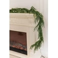 thumbnail image 2 of Guvpev 6FT Christmas Garland with String Lights, Real Touch Winter Norfolk Pine Garland, Green Artificial Cryptomeria Greenery Garland for Mantel, Table, Porch, Indoor, Outdoor Christmas Decorations, 2 of 14