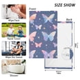 thumbnail image 2 of Stars with Butterflies Hand Towel Bath Towels Face Towels Cotton Absorbent for Home Hotel Spa Swimming Yoga Sports, 2 of 7