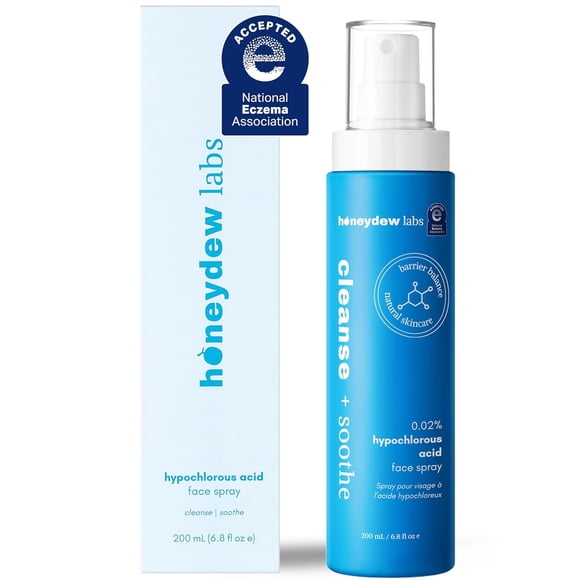 Honeydew Labs - Hypochlorous Acid Spray - Gentle Skin Toner - Cleansing & Soothing, Safe to use on Eczema - Sensitive Face - Pre and Post Workout (200 mL/6.8 fl Oz)
