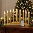 thumbnail image 4 of 9 Pack Timer‑Controlled Flameless LED Taper Candles, 6H ON 18H OFF Automatic Cycle Long Stick Candles with Dripping Wax Effect and Built‑in Base, Battery‑Operated for Christmas Home Decor, 4 of 6