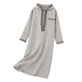 thumbnail image 2 of Ceisia Men's Oversize Hooded Embroidered Muslim Robe With Zip Placket Gift, 2 of 9