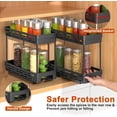 thumbnail image 3 of czcpp-Spice Rack Organizer for Cabinet, 2 Pack Pull Out Spice Rack for Kitchen Inside Cabinets, Vertical Spice Organizer, 2-Tier Spice Cabinet Organizer Slide Out Spice Racks, 4.33''Wx10.43''Dx8.5''H, 3 of 4