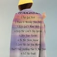 thumbnail image 3 of Ten Commandments Blanket Bible Verse Throw Blanket Christian Gift Blanket Inspirational Spiritual Gifts for Women Cozy Purple Flannel Throws Gifts for Girls Ladies Friends 50x60 Inch, 3 of 6