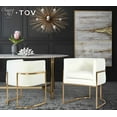 thumbnail image 7 of TOV Furniture Giselle Cream Velvet Dining Chair with Gold Frame, 7 of 7