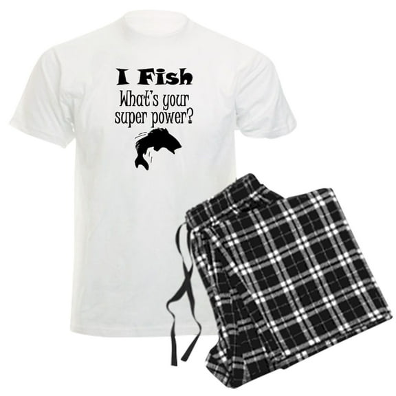 CafePress - I Fish What’S Your Super Power? Pajamas - Men's Light Loose Fit Cotton Pajama Set