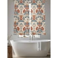 thumbnail image 6 of Boho Floral Semi Sheer Curtains 72 Inch Length 2 Panels Set, Farmhouse Vintage Red Blue Flower Plant Sheer Kitchen Curtain Privacy Voile Window Curtain for Living Room Bedroom Rod Pocket Drapes, 6 of 7