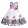 thumbnail image 1 of Vestido de boda y bautizo Qunsia para niña de 4 años Rosa, 1 of 7
