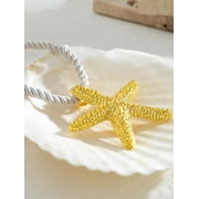 Starfish Necklace for Women Gold Shell Pendant Necklaces Seashell Charm Necklace Boho Puka Shell Summer Beach Surfer Jewelry Outfits Accessories