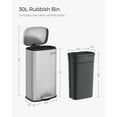 thumbnail image 4 of 8 Gallon Kitchen Trash Can with Lid Stainless Steel Garbage Can Recycling Rubbish Bin Silver, 4 of 8