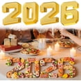thumbnail image 6 of Fillable Cardboard Number Boxes, 2026 Themed Charcuterie Board & Serving Tray, Paper Party Centerpieces for Wedding, Graduation, Anniversary, 6 of 7