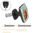 thumbnail image 3 of 4 Pcs Cabinet Handle Drawer Pulls Squirrel Knobs with Screws Square Furniture Office Cabinet Knob Decoration, 3 of 7