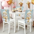 thumbnail image 4 of WOBOGO Snowman Wearing A Yellow and White Scarf Dining Room Chair Covers 6 Pieces Super Fit Elastic Fiber Removable Washable Protective Cover, 4 of 6