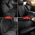 thumbnail image 5 of AOMSAZTO Car 5-Seat Covers Front & Rear Full Set Faux Leather Seat Cushion Protector Waterproof For Jeep Liberty 2002-2012, 5 of 5