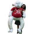 thumbnail image 3 of Valentine's Day Large Stuffed Animal 6 Foot Giant Stuffed White Valentine Gorilla Wears T-Shirt that Reads Hunky Chunky Love Monkey, Huge Plushie by Big Plush Packed in Big Box Ready to Hug, 3 of 10