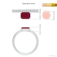 thumbnail image 5 of ANGARA Natural Emerald-Cut 1 ct Ruby Off-Centered Solitaire Ring With Diamonds in 14K White Gold for Women (Size-7x5mm) | July Birthstone, Anniversary, Jewelry Gift for Women | Natural Ruby Ring, 5 of 9