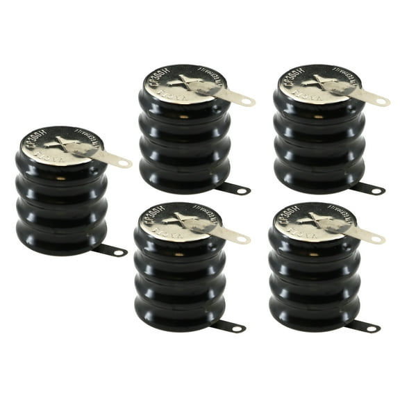 5x 4/CP300H 4.8 Volt 300mAh NiMH Battery w/ Tabs for RTC, MBU, sensor network