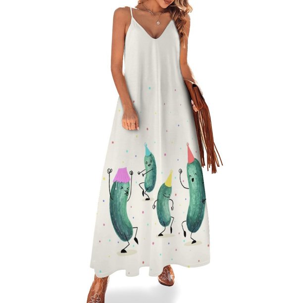 ¡Fiesta de pepinillos! Vestido sin mangas Vestido de verano para mujer 2024 Vestido mujer vestidos de coctel